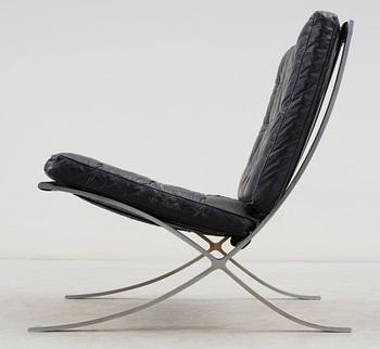 A Ludwig Mies van der Rohe 'Barcelona' chrome plated easy chair, Knoll International, probably around 1950.