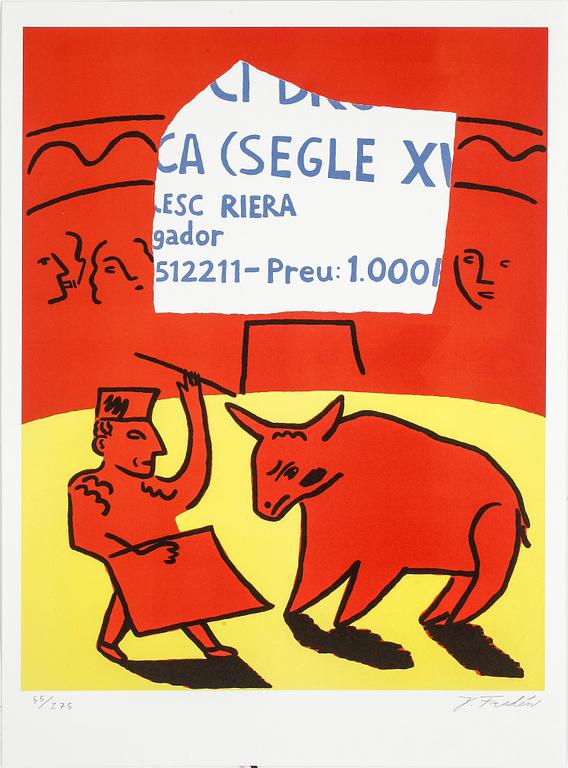 JONAS FREDÉN, färglitografi, signerad, numrerad 55/275.