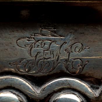 SOCKERSKÅL, silver, Robert och Samuel Hennell, London 1810. Vikt 423 g.