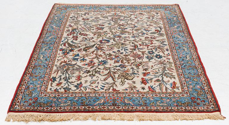 Carpet, Ghom, approx. 215 x 140 cm.