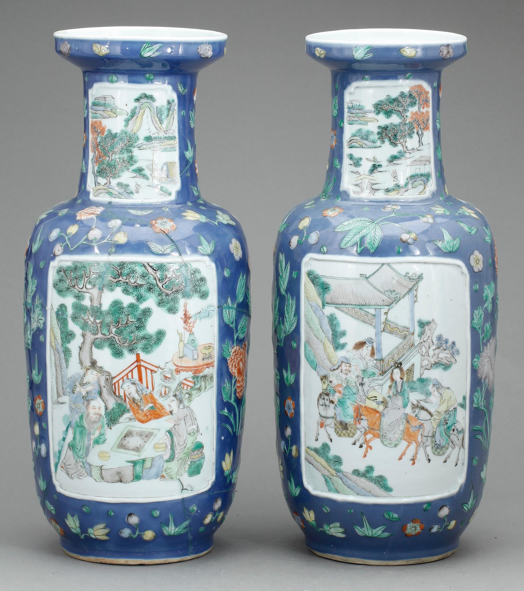VASER, ett par. Kina, 1800/1900-tal.