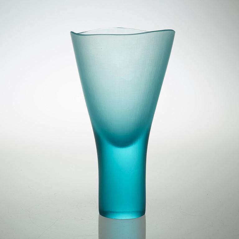 VAS, glas, Ludovici Diaz De Santillana,  "battuto", Venini, Murano, Italien 1990-tal.