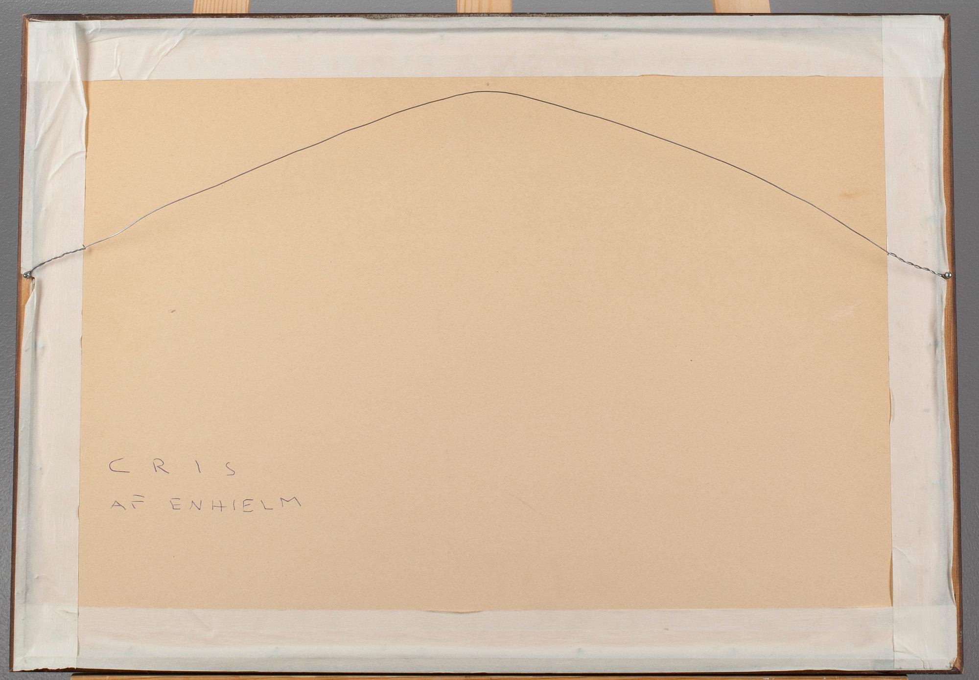 CRIS AF ENEHIELM, olja på papper, signerad.