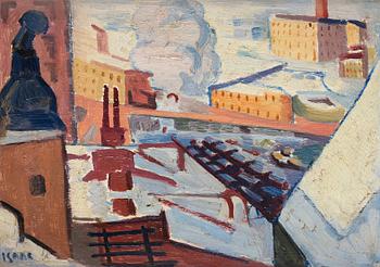 291. Isaac Grünewald, View from Södermalm towards Riddarholmen, Stockholm.
