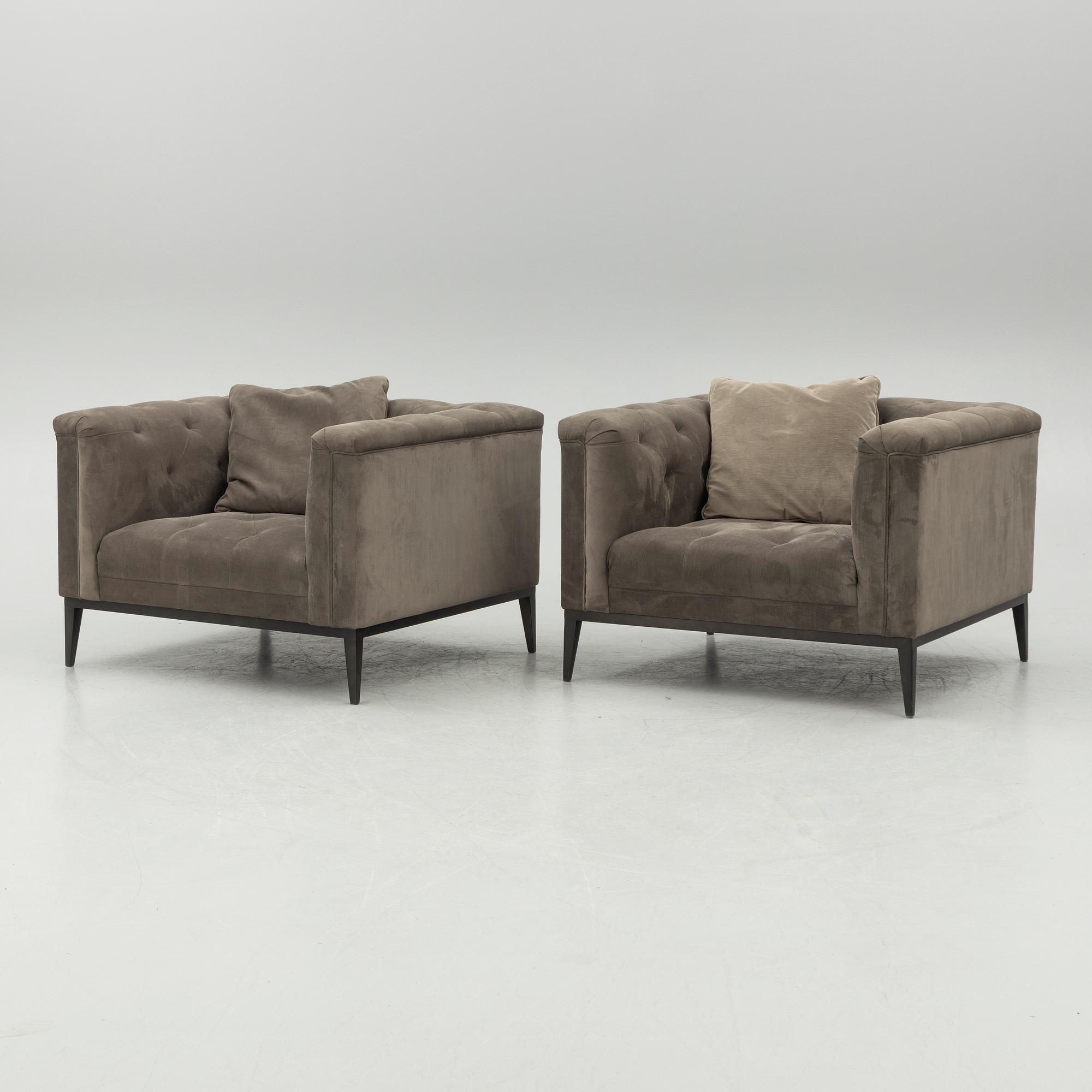 A pair of 'Raffles' armchairs, Eichholtz, contemporary.
