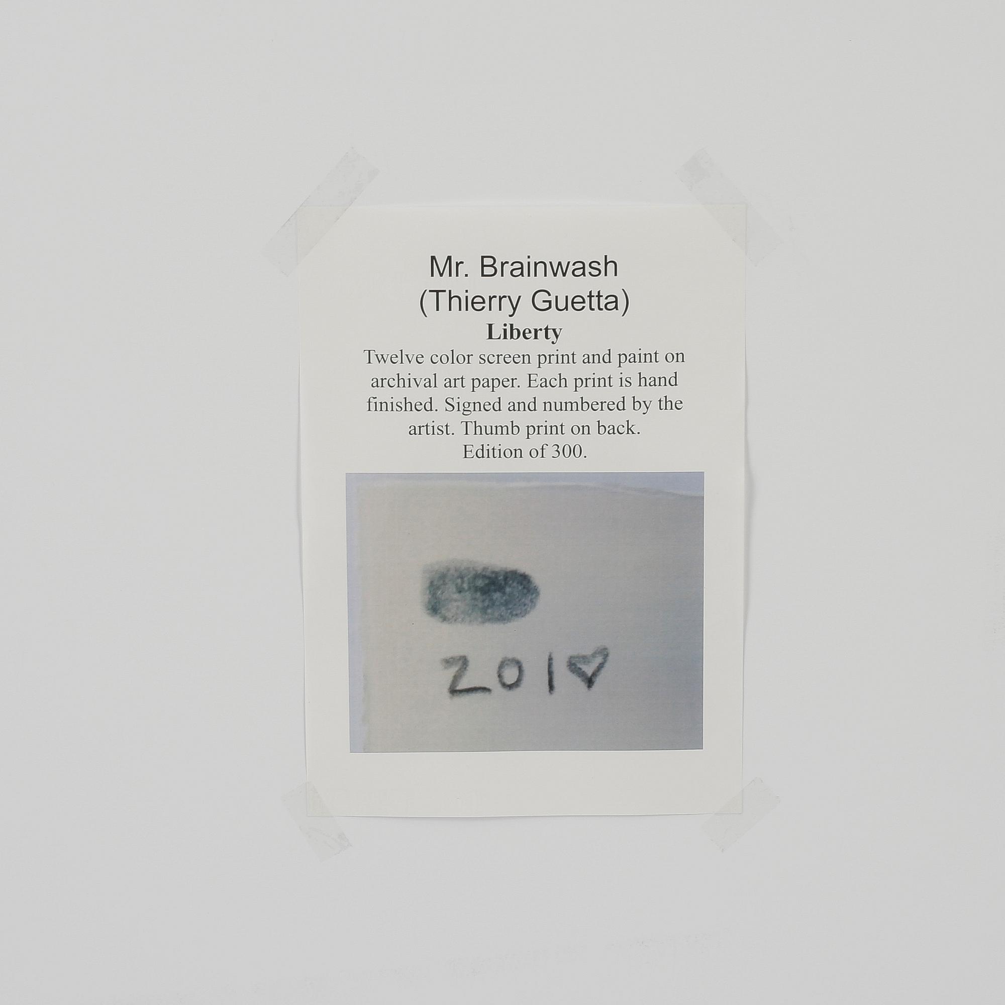 MR BRAINWASH (THIERRY GUETTA), handkolorerad färgserigrafi, signerad och numrerad 189/300.