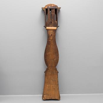 A grandfather clock by Kougsta workshop, Häggenås, Jämtland, early 19th century.