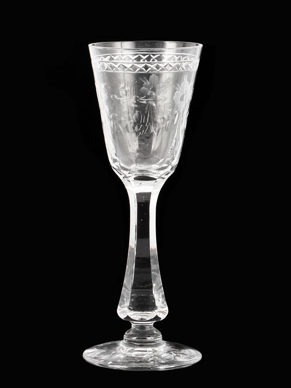 LIKÖRGLAS, 13 st, "Mac Guirlang", Fritz Kallenberg, Boda.