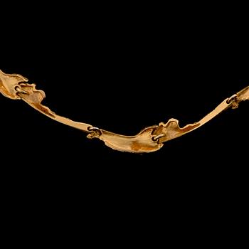 Björn Weckström, NECKLACE, "Orchid Psychedelic", 14K gold. Lapponia 1975.