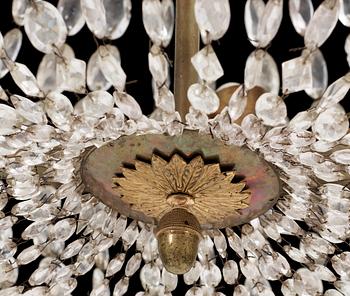 A Swedish Empire 1820/30's six-light chandelier.