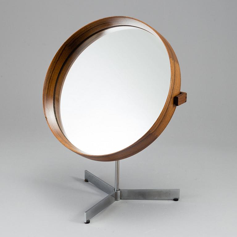 UNO & ÖSTEN KRISTIANSSON, a 1960's '406' rosewood table mirror from Luxus, Vittsjö.