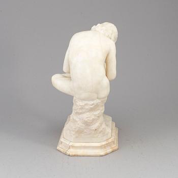 SKULPTUR, alabaster, omkring 1900.