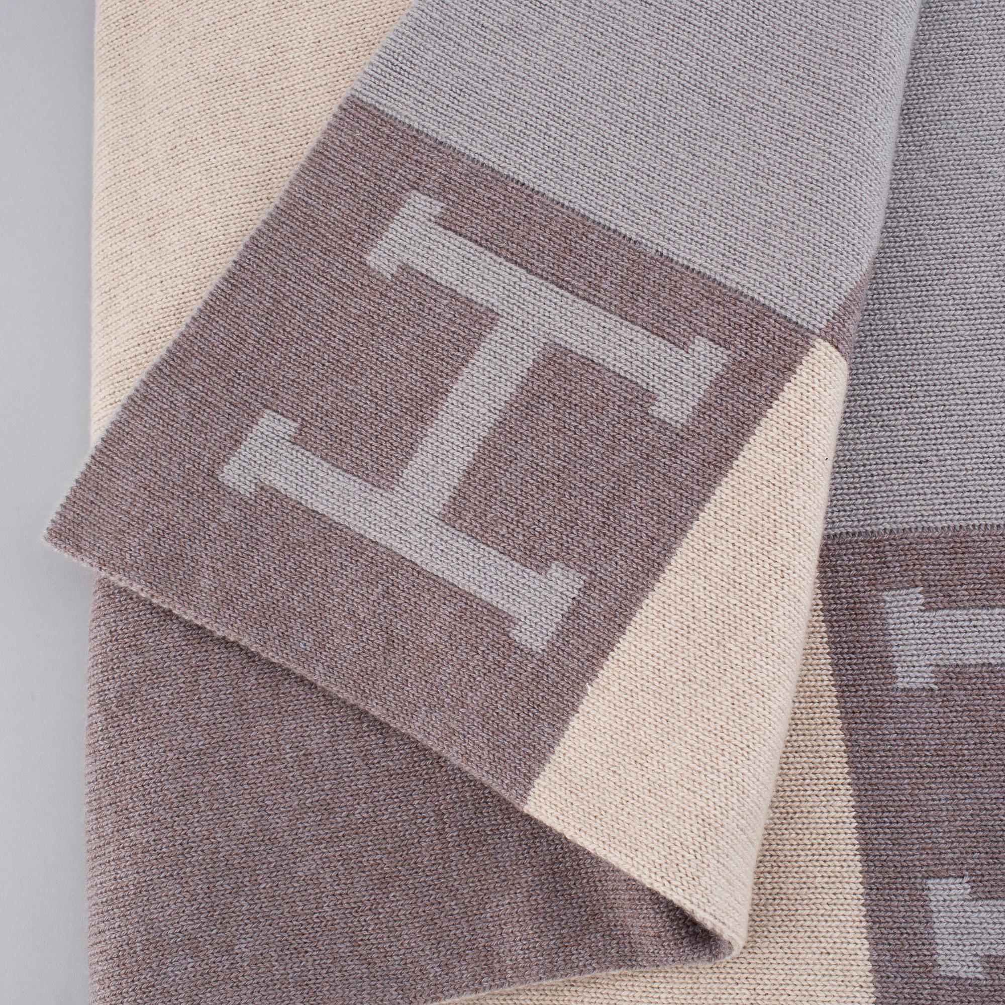 Hermès, cashmere throw blanket.