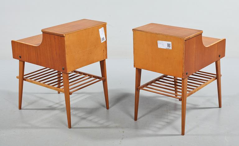 SÄNGBORD, ett par, 1950/1960-tal.