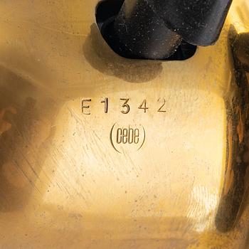 A mid 20th century brass table lamp, from CEBE (Asea Belysning).