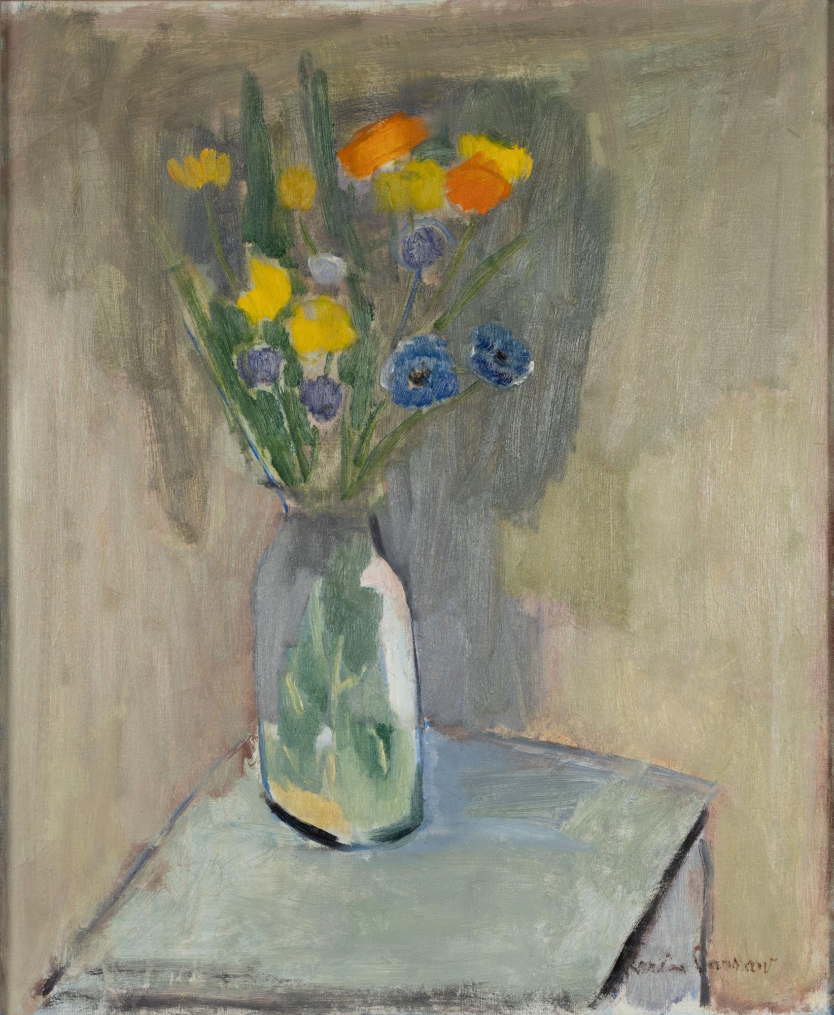 Karin Parrow, Floral Splendour in Yellow, Blue and Violet.