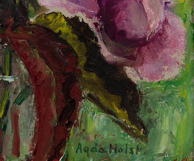 AGDA HOLST, oil on panel, signed.