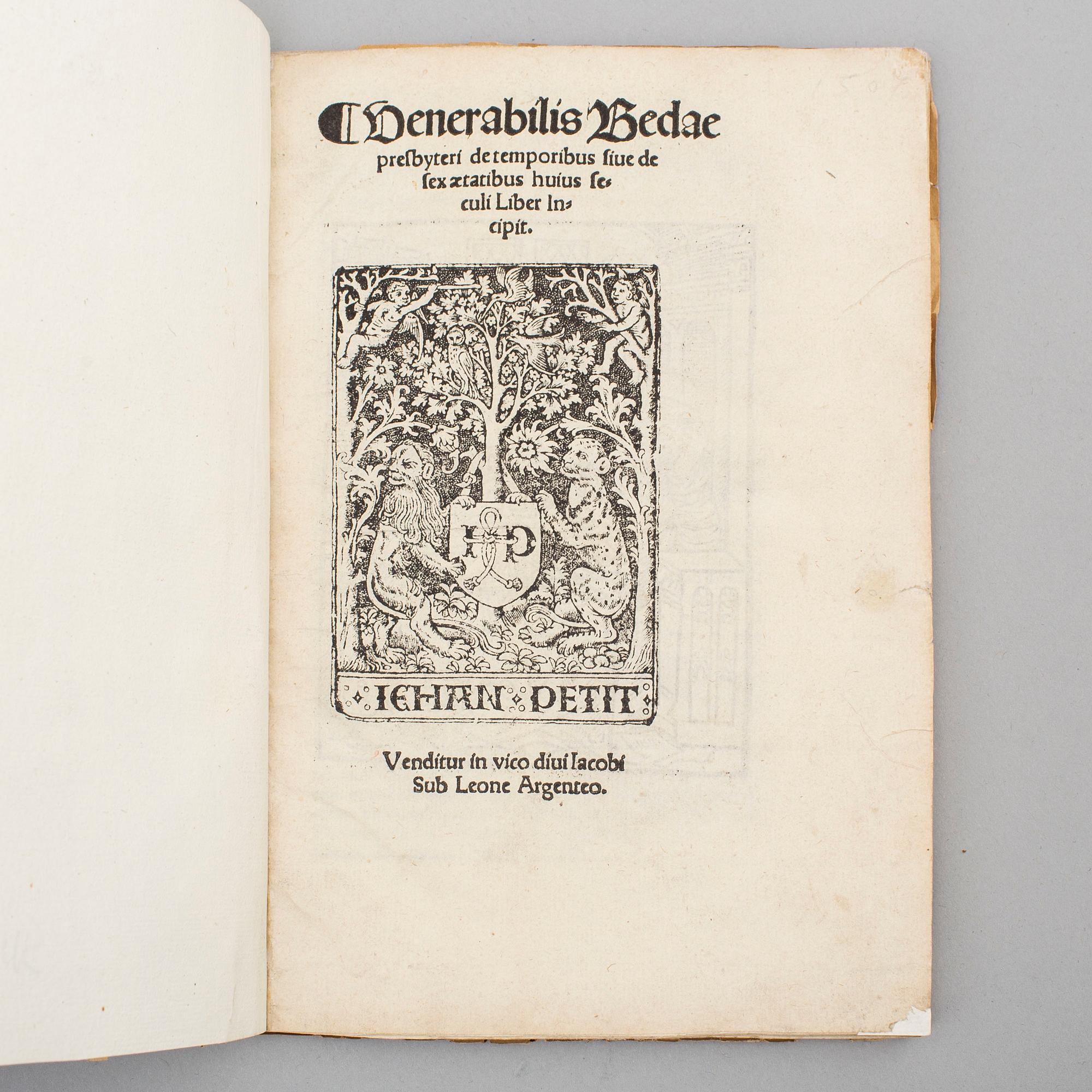 BOOK, Important treatise by Beda on chronology, 1507.