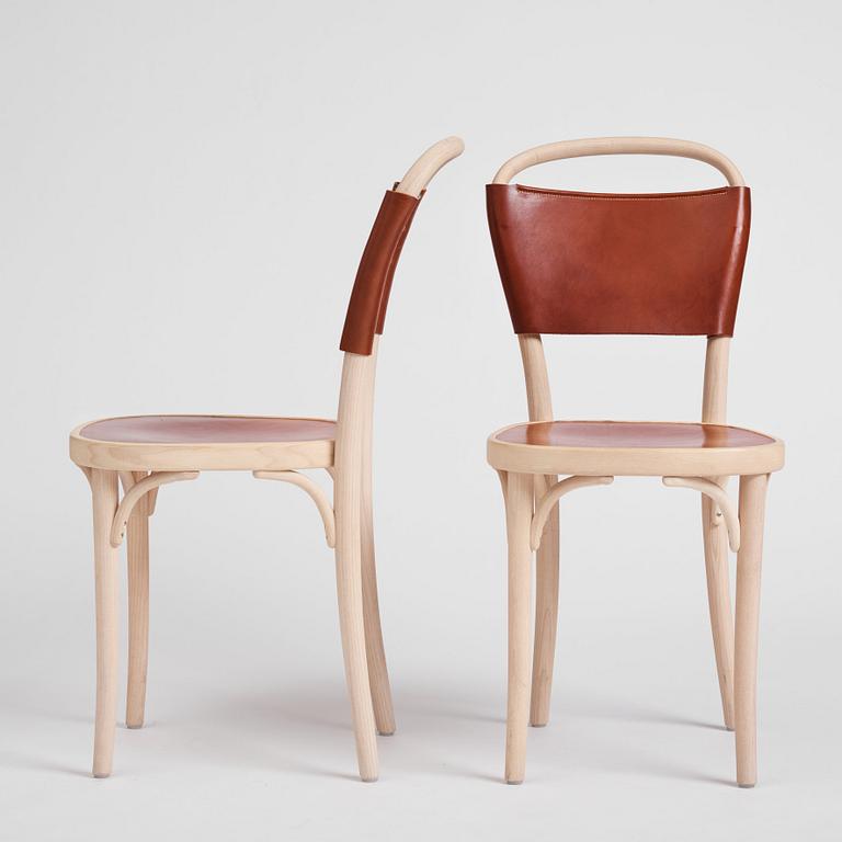 Jonas Bohlin, a set of six 'Vilda 3' chairs from Gemla, Diö, Sweden, 2018.