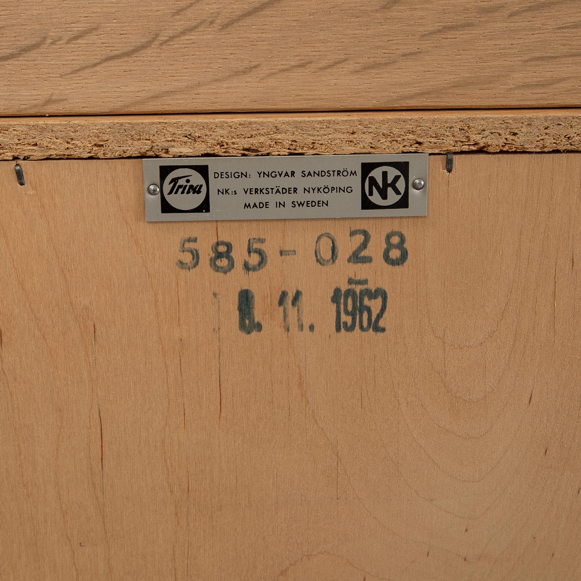 YNGVAR SANDSTÖM, hyllsystem, 4 delar, Triva, Nordiska Kompaniet, 1962.