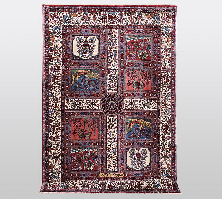 A rug, semi-antique rug Kirman, signed, circa 248 x 169 cm.