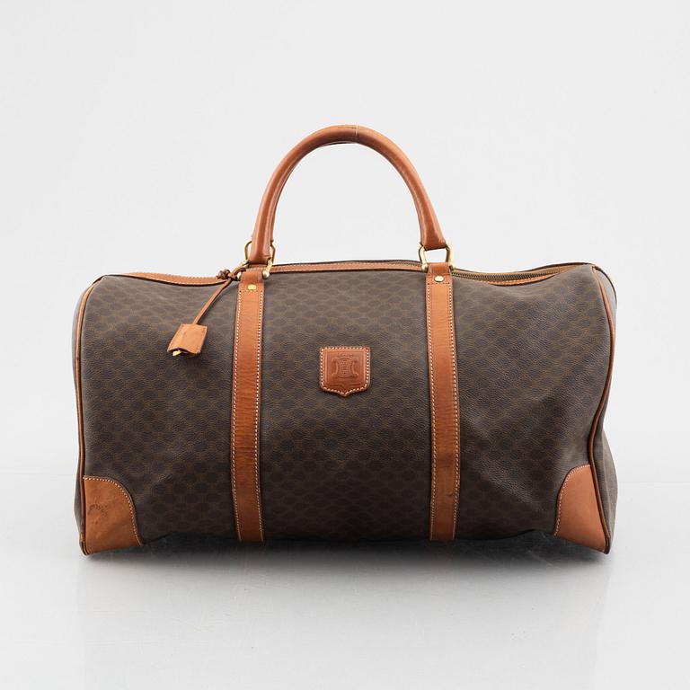 Céline, A vintage macadam canvas weekendbag.