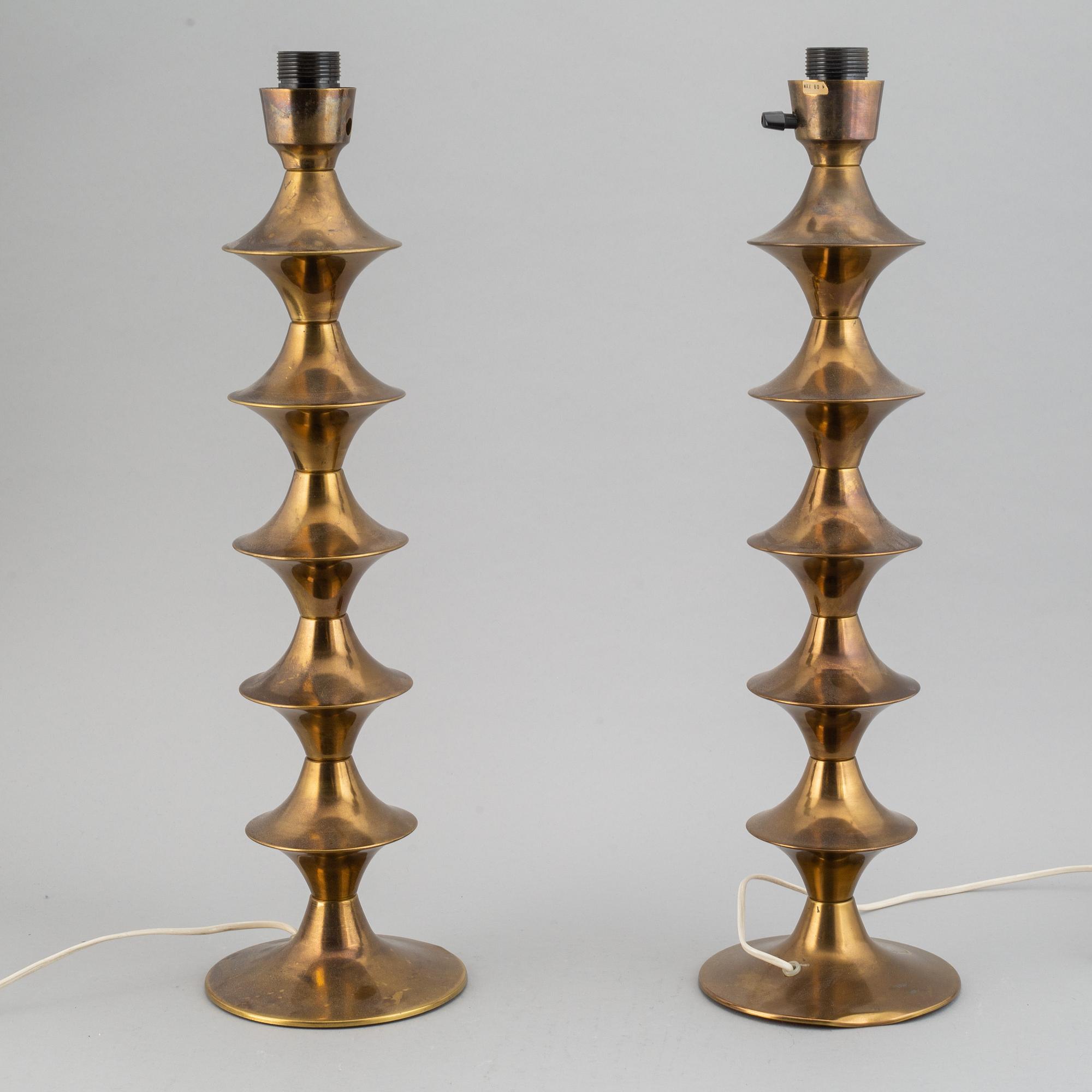 A pair of Elit AB table lights, 1970's.