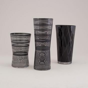 INGEGERD RÅMAN, vaser, 3 st, glas, 