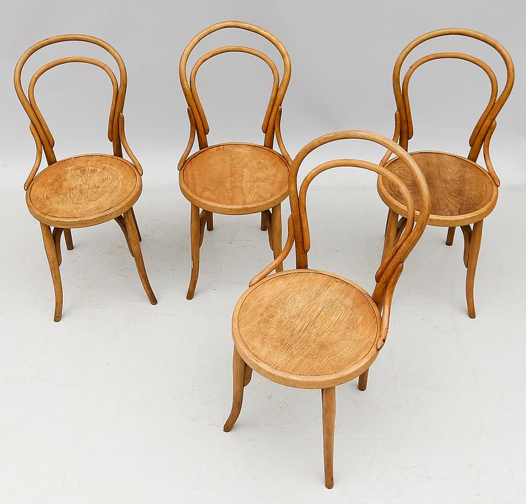 STOLAR, 4 st, sk caféstolar, 1900-talets början.