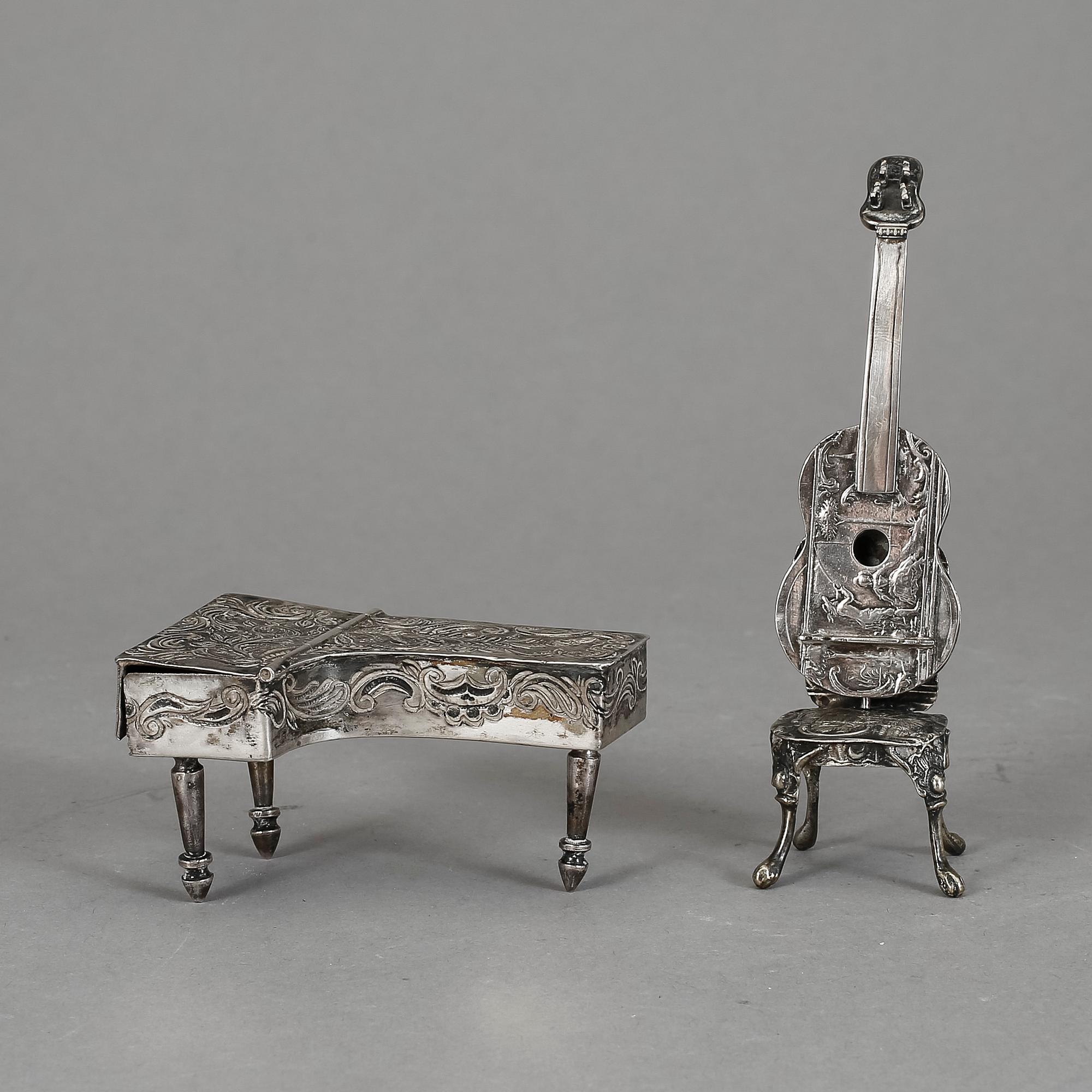 PARTI SILVER, 3 st, möjligen bland annat Frankrike, 1800-och 1900-tal. Vikt ca 110 g.