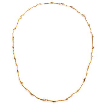 Björn Weckström, A 14K gold necklace 'Golden stream'. Lapponia 1974.