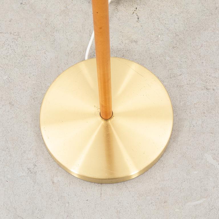 Hans Bergström, a brass and leather floor lamp Ateljé Lyktan.