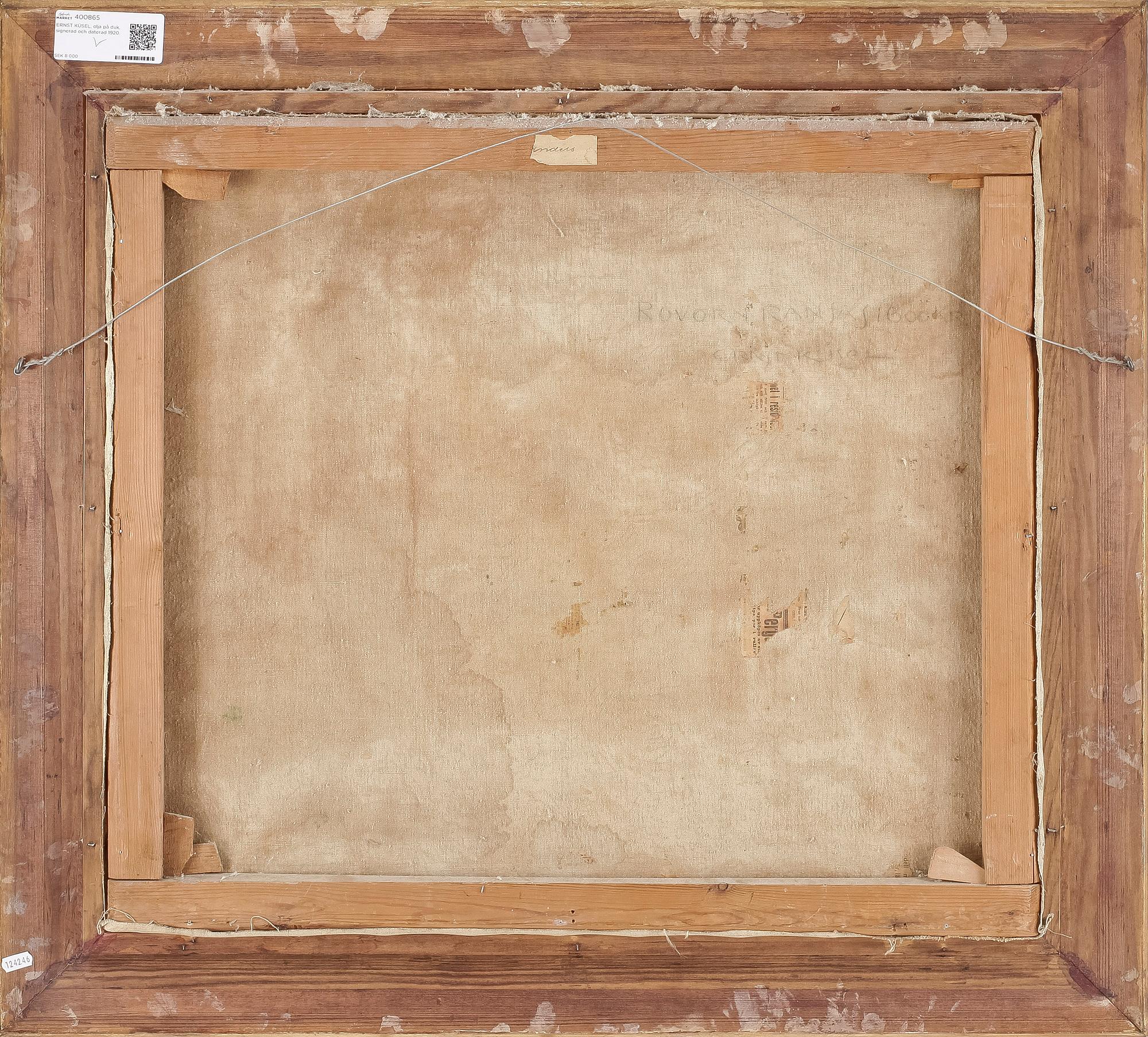 ERNST KÜSEL, olja på duk, signerad och daterad 1920.