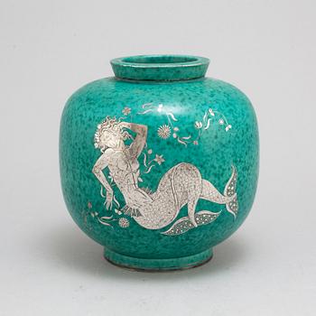 WILHELM KÅGE, an 'Argenta' stoneware vase from Gustavsberg.