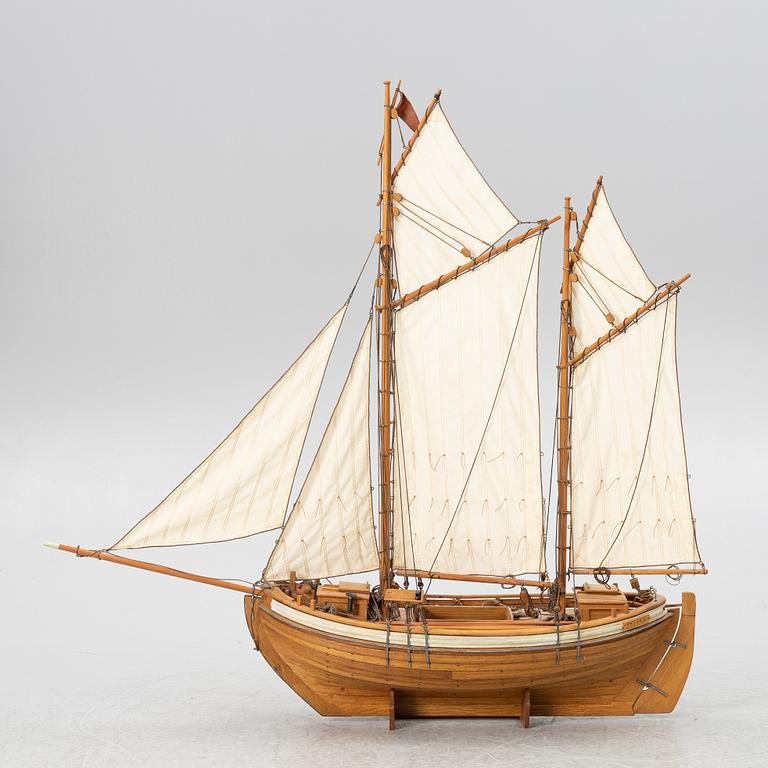 Modell av galeasen "Petter" av Orust, Lars Herngren 1990-tal.