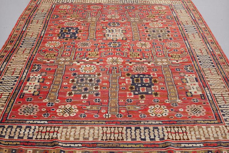 MÄRTA MÅÅS-FJETTERSTRÖM, MATTA, "Röda trädgårdsmattan", flossa, ca 327 x 224 cm, signerad MMF.