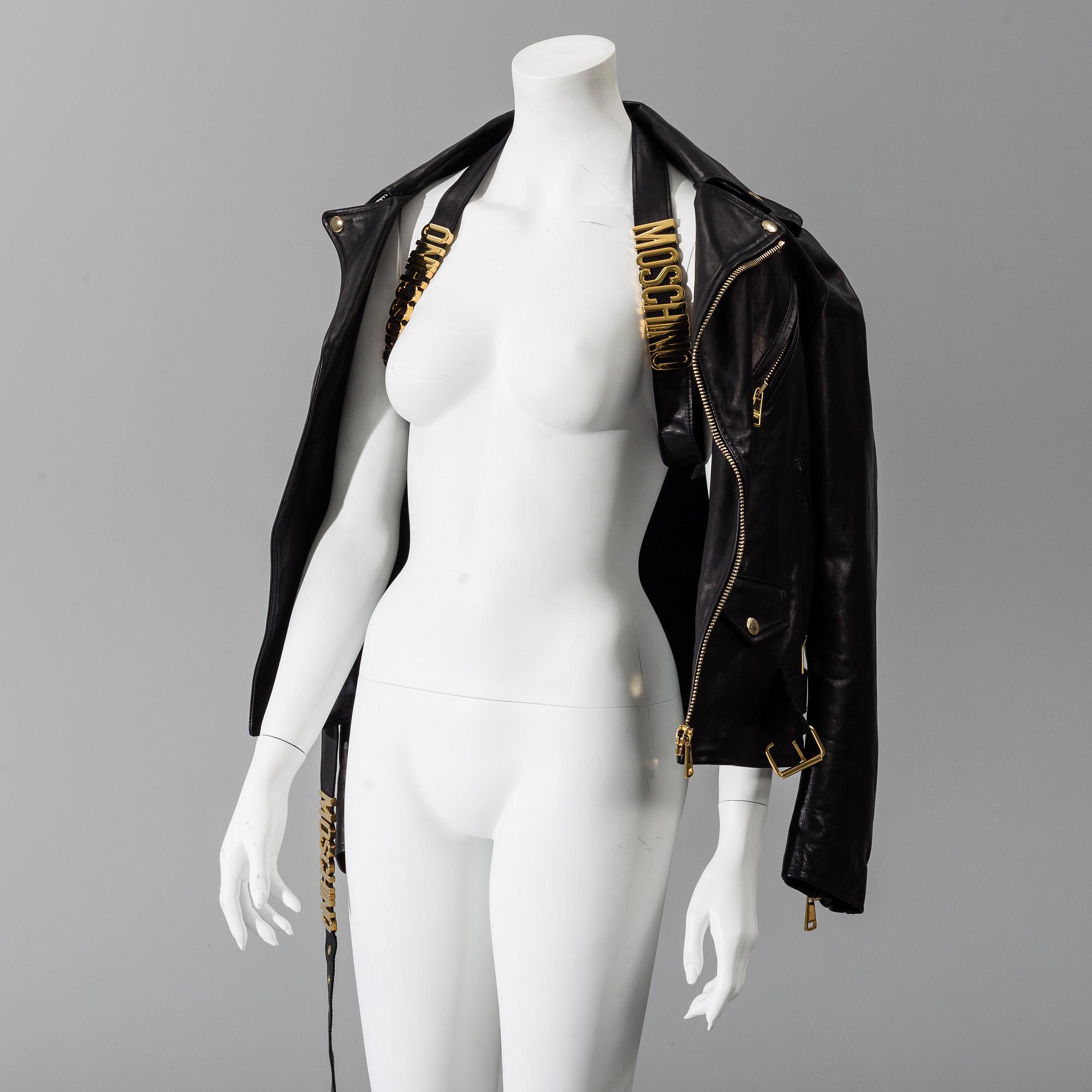 MOSCHINO, skinnjacka, italiensk storlek 48.