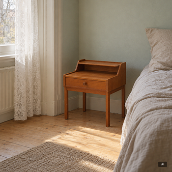 Bedside tables, a pair, second half of the 20th century.