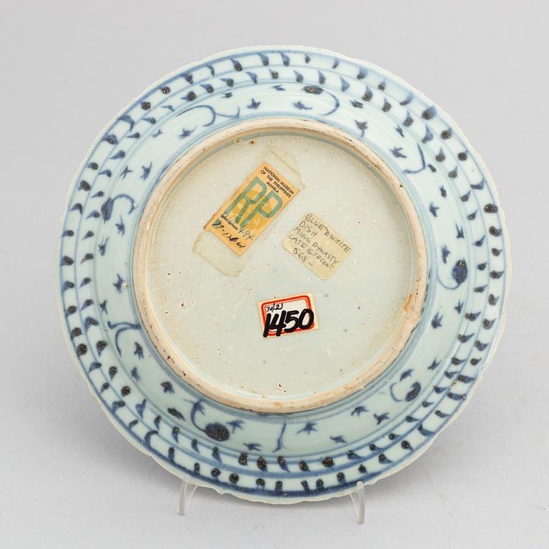 Fat, porslin, Kina, Mingdynastin (1368-1644).