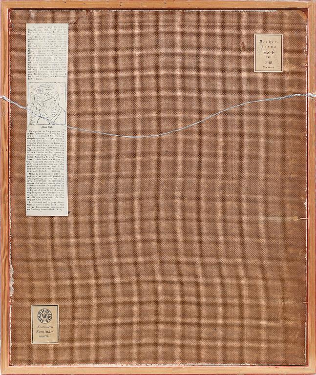 ALBERT ELDH, olja på pannå, signerad.