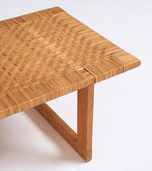 Børge Mogensen, an oak and rattan bench by cabinetmaker Erhard Rasmussen, Denmark 1950s/60s.