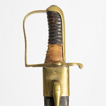 Sabre bayonet, Swedish, m/1815-20, with scabbard.