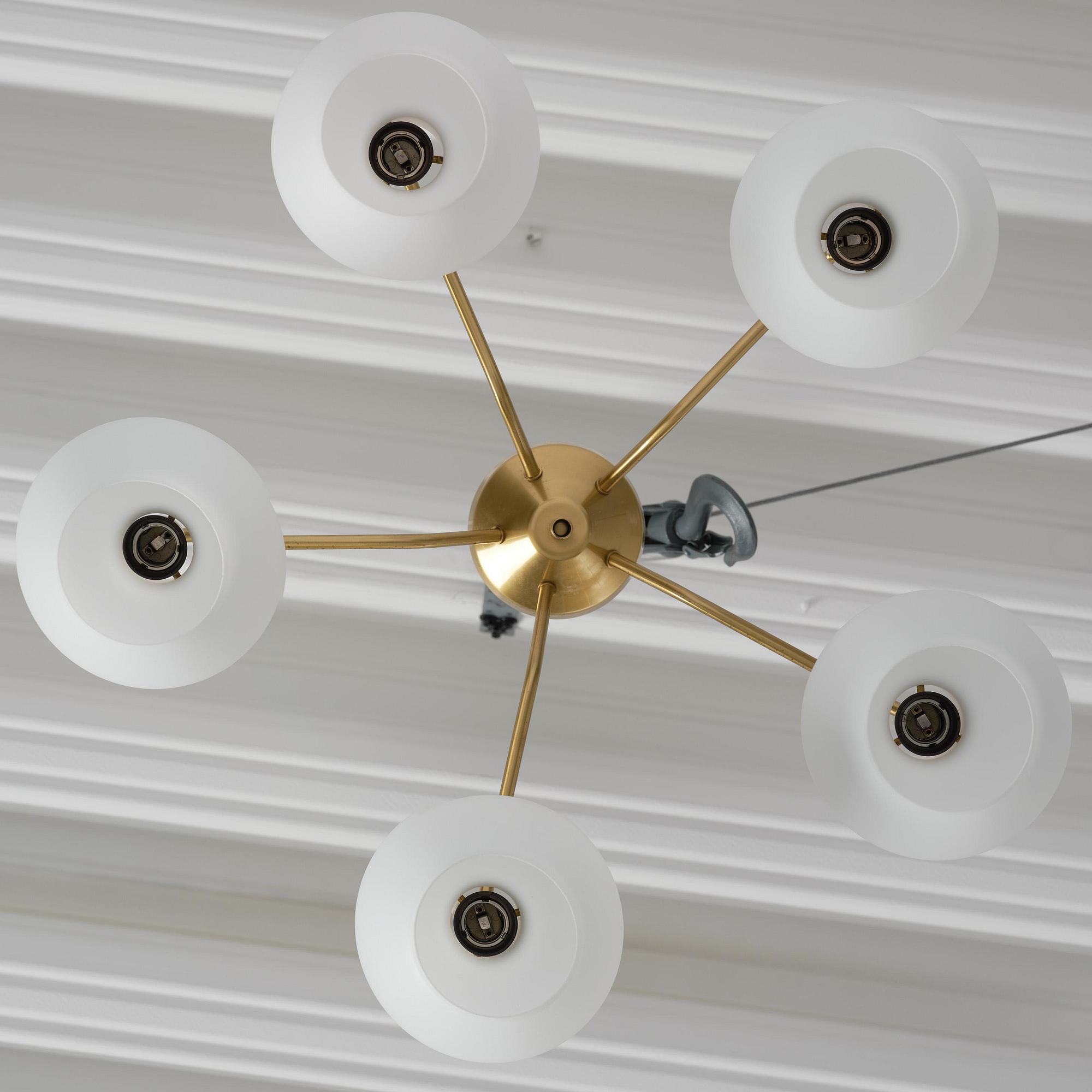 Hans Bergström, a ceiling lamp model 136/5, ateljé Lyktan, Åhus, 1940s.