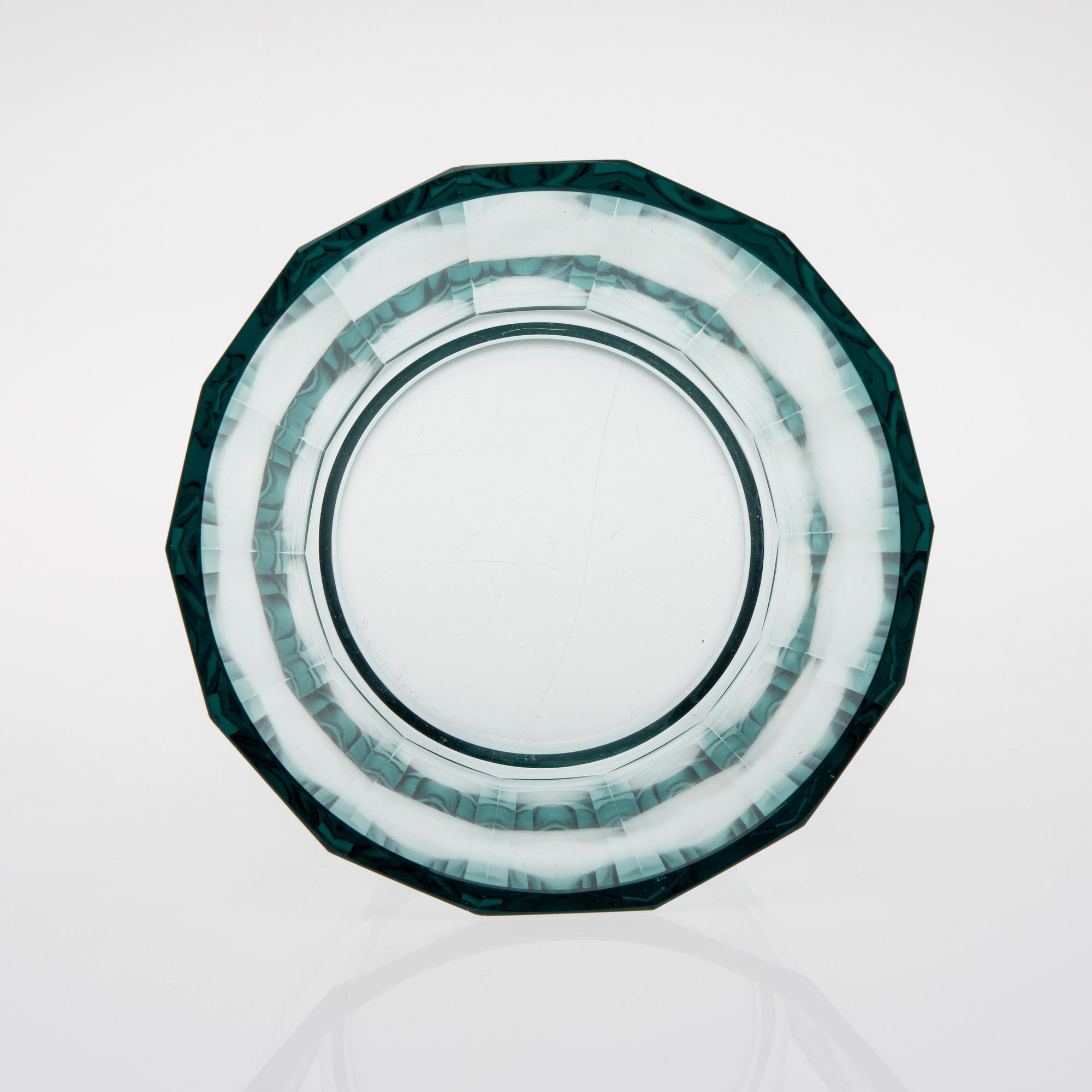 SKÅL, glas, signerad G Hongell, Karhula. 1920/30-tal.