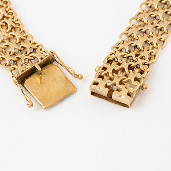 Three links, bracelet, 18K rose gold, x-link.