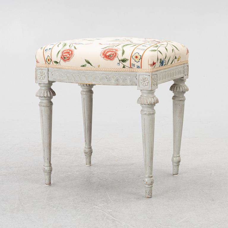 A Swedish late 18th century stools, Gustavian.
