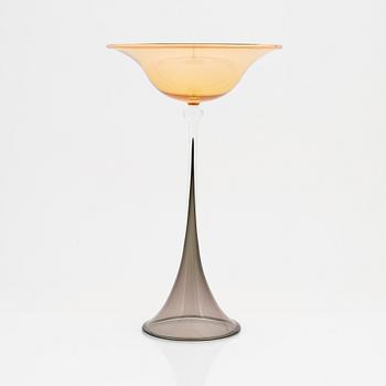 Wilke Adolfsson, a glass goblet, Sweden, dated -84.