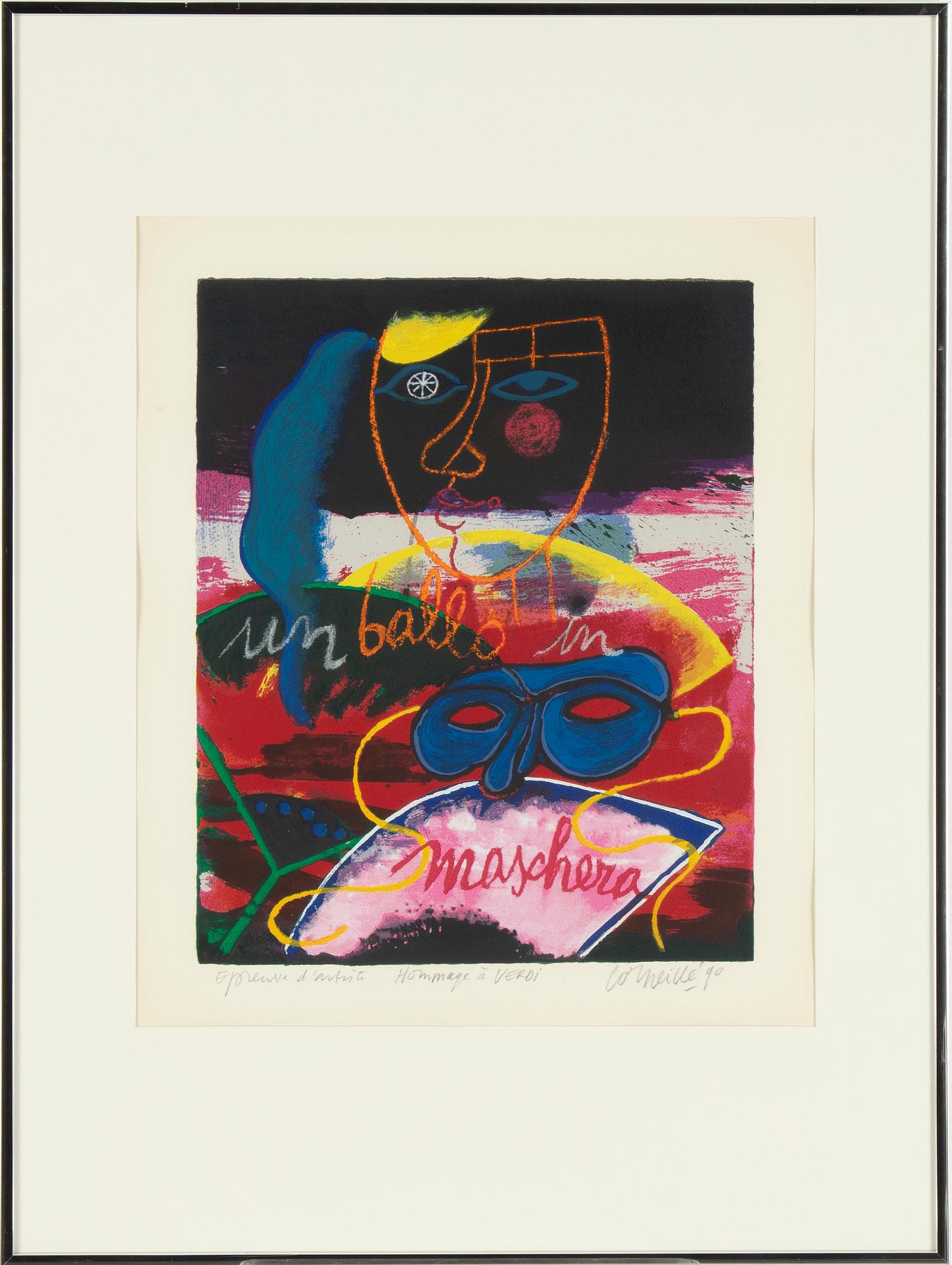 Beverloo Corneille, 12 silkscreen in colour, 1990, signed EA. "Hommage à Verdi".