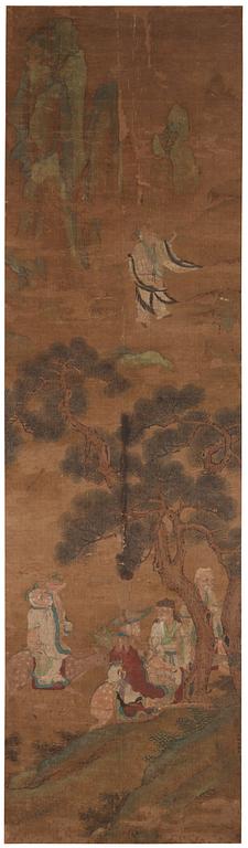 Pingyang Jixiang, The Immortals in a landscape setting,