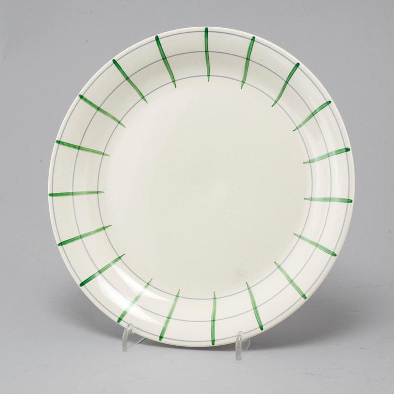 An earthenware tableware set of 62 pcs, 'Spaljé', designed by Wilhelm Kåge for Gustavsberg, around mid 20th century.